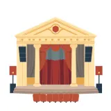 رسم توضيحي لكلمة theater