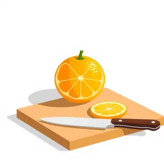 رسم توضيحي لكلمة orange