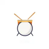 رسم توضيحي لكلمة drums