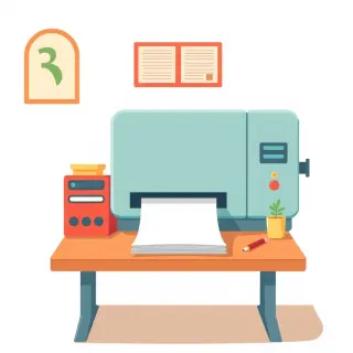 رسم توضيحي لكلمة printer