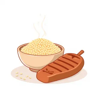 رسم توضيحي لكلمة rice