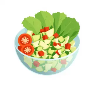 رسم توضيحي لكلمة salad