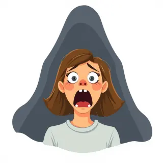 رسم توضيحي لكلمة scream