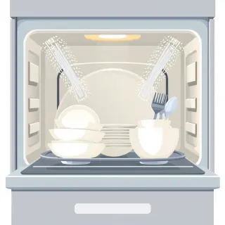 رسم توضيحي لكلمة dishwasher
