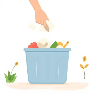 رسم توضيحي لكلمة garbage