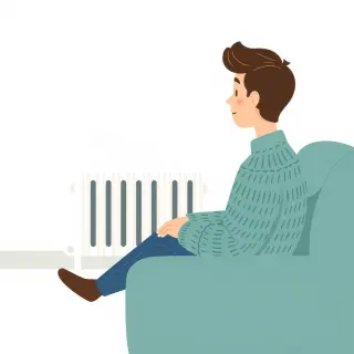 رسم توضيحي لكلمة heating