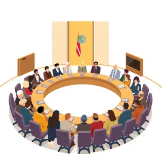 رسم توضيحي لكلمة gathering
