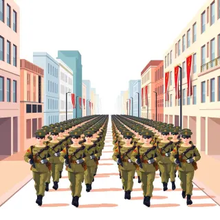 رسم توضيحي لكلمة parade