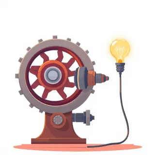 رسم توضيحي لكلمة generator