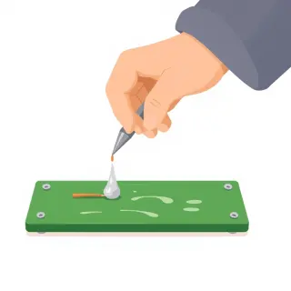 رسم توضيحي لكلمة solder