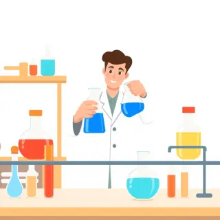 رسم توضيحي لكلمة chemistry