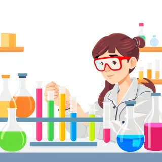 رسم توضيحي لكلمة scientist
