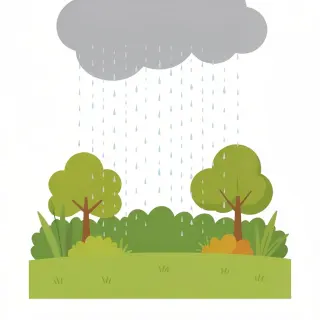 رسم توضيحي لكلمة drizzle