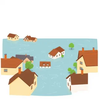 رسم توضيحي لكلمة flood
