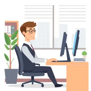 رسم توضيحي لكلمة employee