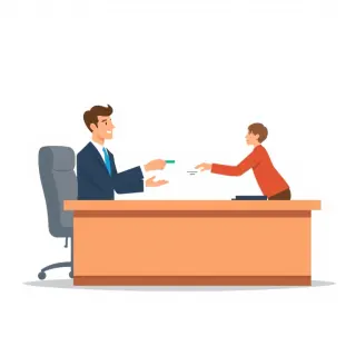 رسم توضيحي لكلمة employer