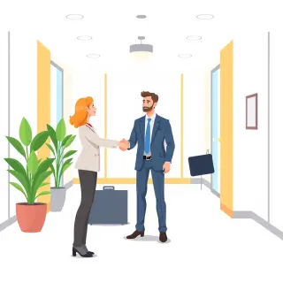 رسم توضيحي لكلمة hire
