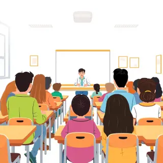 رسم توضيحي لكلمة class