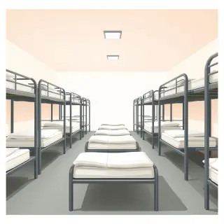 رسم توضيحي لكلمة dormitory