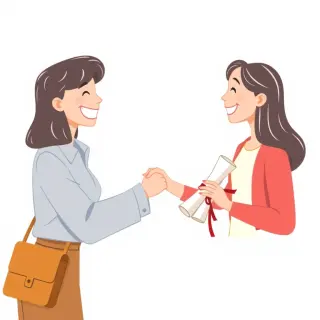 رسم توضيحي لكلمة congratulate