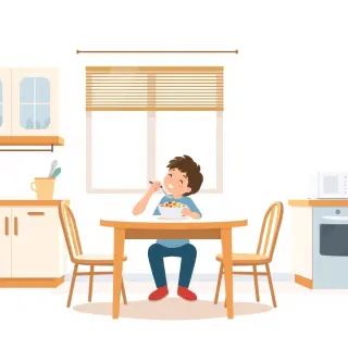 رسم توضيحي لكلمة morning