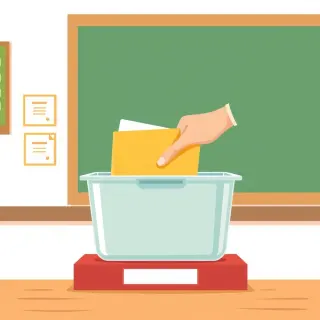رسم توضيحي لكلمة turn in