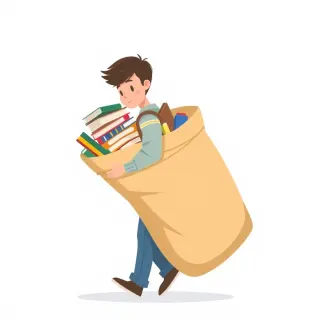 رسم توضيحي لكلمة bag