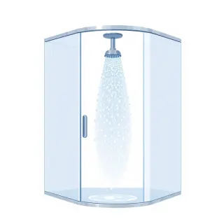 رسم توضيحي لكلمة shower