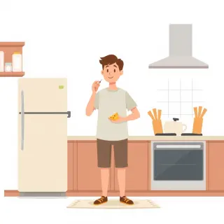 رسم توضيحي لكلمة snack