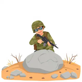 رسم توضيحي لكلمة combat