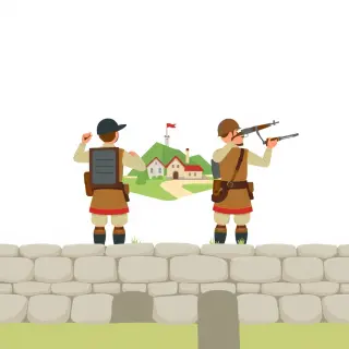 رسم توضيحي لكلمة defend