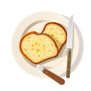 رسم توضيحي لكلمة toast