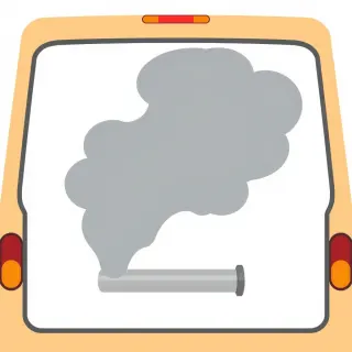 رسم توضيحي لكلمة exhaust