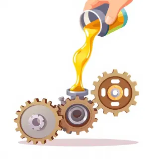 رسم توضيحي لكلمة lubricate