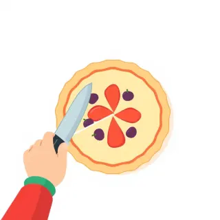 رسم توضيحي لكلمة portion