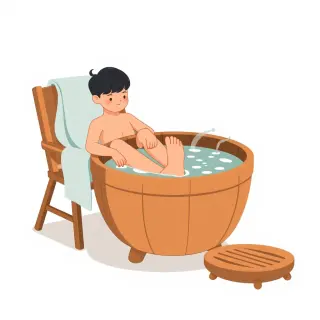 رسم توضيحي لكلمة soak