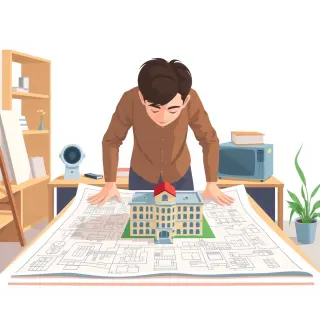 رسم توضيحي لكلمة architect