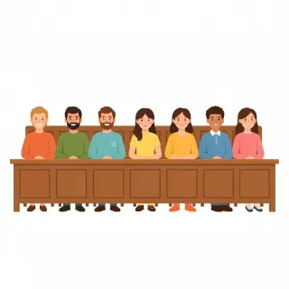 رسم توضيحي لكلمة jury