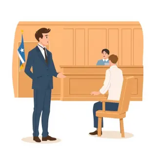رسم توضيحي لكلمة lawyer