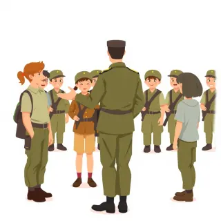 رسم توضيحي لكلمة recruit