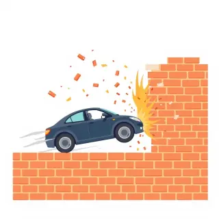 رسم توضيحي لكلمة crash