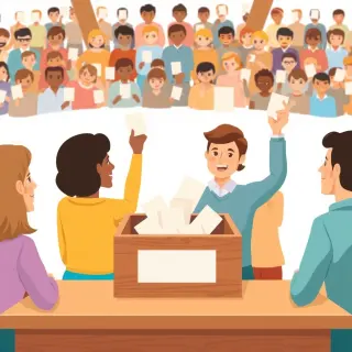 رسم توضيحي لكلمة elect