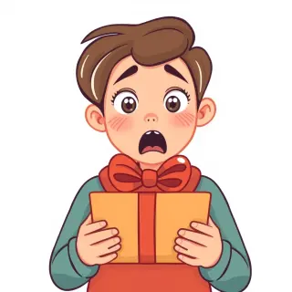 رسم توضيحي لكلمة surprise