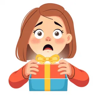 رسم توضيحي لكلمة surprise