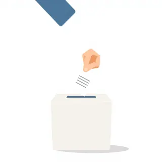 رسم توضيحي لكلمة vote