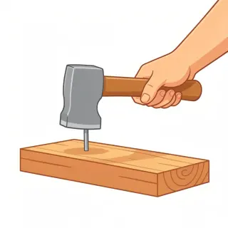 رسم توضيحي لكلمة hammer