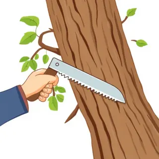 رسم توضيحي لكلمة saw