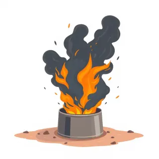 رسم توضيحي لكلمة explode
