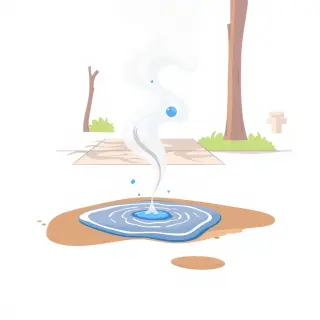 رسم توضيحي لكلمة evaporate