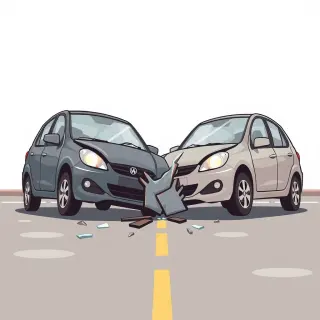 رسم توضيحي لكلمة collision